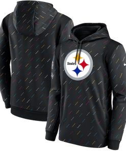 Pittsburgh Steelers Nike NFL Crucial Catch Therma Pullover Hoodie - Charcoal