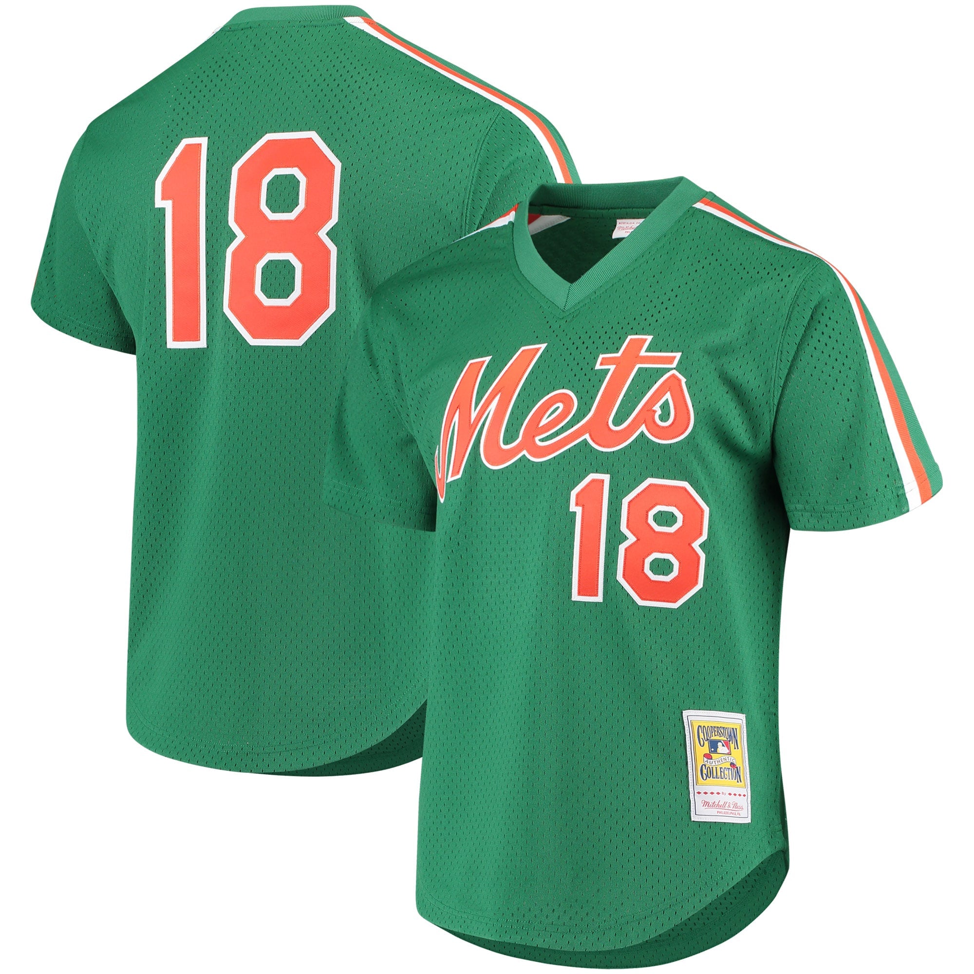Darryl Strawberry New York Mets Cooperstown Mesh Batting Practice Jersey - Royal/Green - Image 10