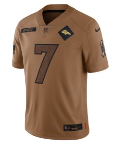 Alternative view of John Elway Denver Broncos Nike 2023 Salute To Service Retired Player Limited Jersey - Brown