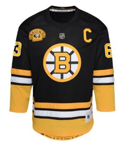 Alternative view of Brad Marchand Boston Bruins Youth 100th Anniversary Replica Player Jersey - Black