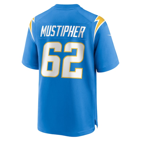 Sam Mustipher Los Angeles Chargers Nike Team Game Jersey - Powder Blue - Image 3