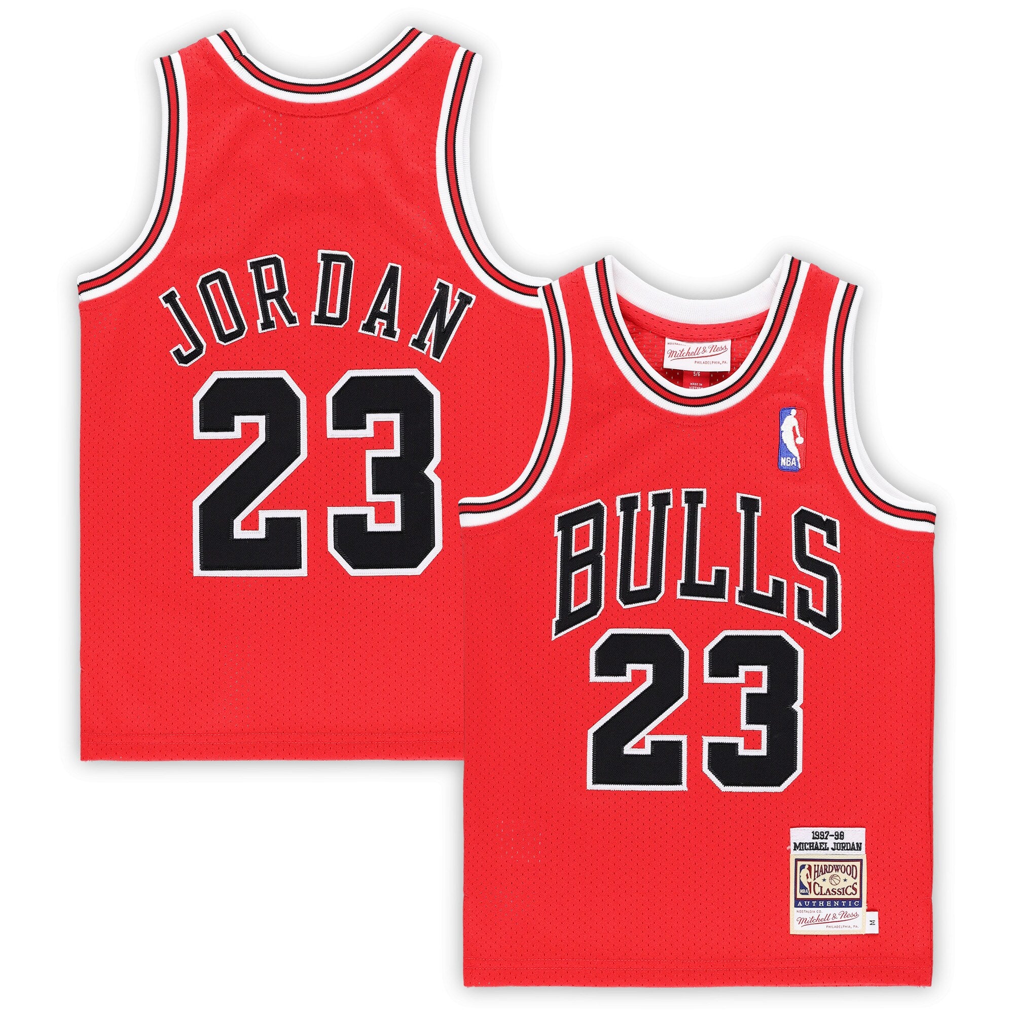 Michael Jordan Chicago Bulls Preschool 1996/97 Hardwood Classics Authentic Jersey - Black/Red/White - Image 6
