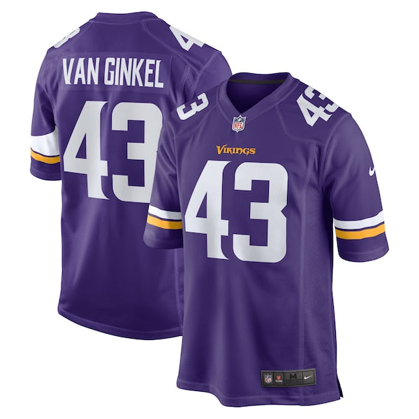 Andrew Van Ginkel Minnesota Vikings Nike Team Game Jersey - Purple