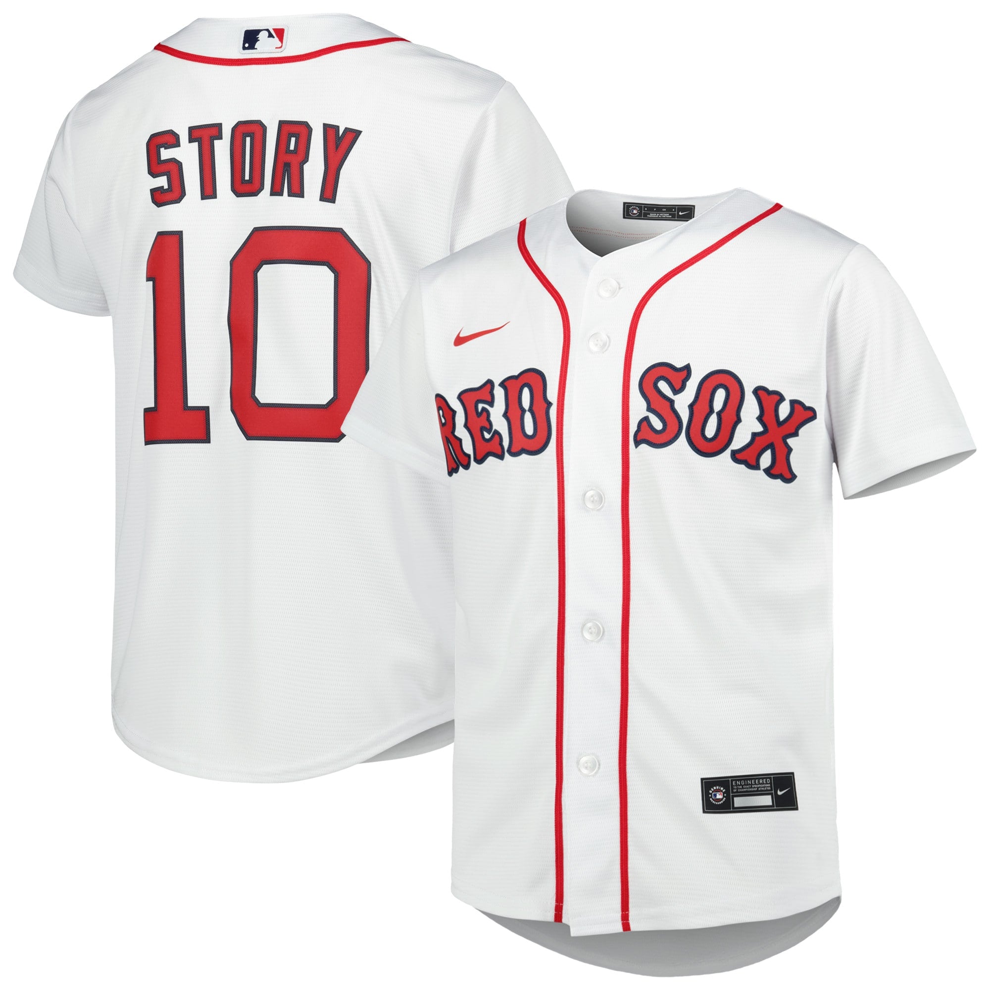 Trevor Story Boston Red Sox Nike Youth Alternate Replica Player Jersey - Red/White - Image 6