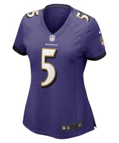 Alternative view of Jalyn Armour-Davis Baltimore Ravens Nike Women's Game Player Jersey - Purple