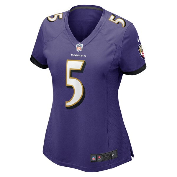 Jalyn Armour-Davis Baltimore Ravens Nike Women's Game Player Jersey - Purple - Image 2