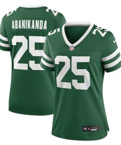 Alternative view of Israel Abanikanda New York Jets Nike Women's Team Game Jersey - Legacy Green