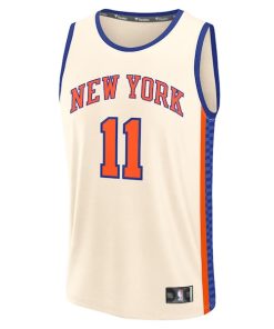 Alternative view of Jalen Brunson New York Knicks  2025/26 City Edition Fast Break Jersey - Cream