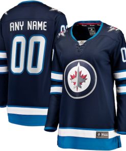 Winnipeg Jets  Women's Home Breakaway Custom Jersey - Blue