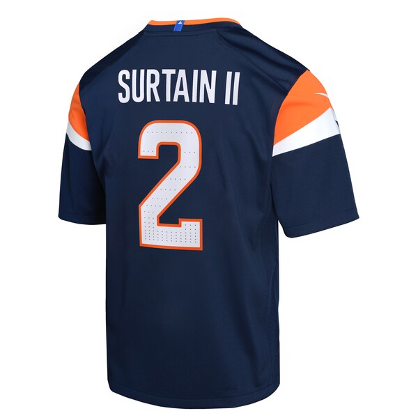 Patrick Surtain II Denver Broncos Nike Youth Alternate Game Jersey - Navy/Orange/White - Image 4