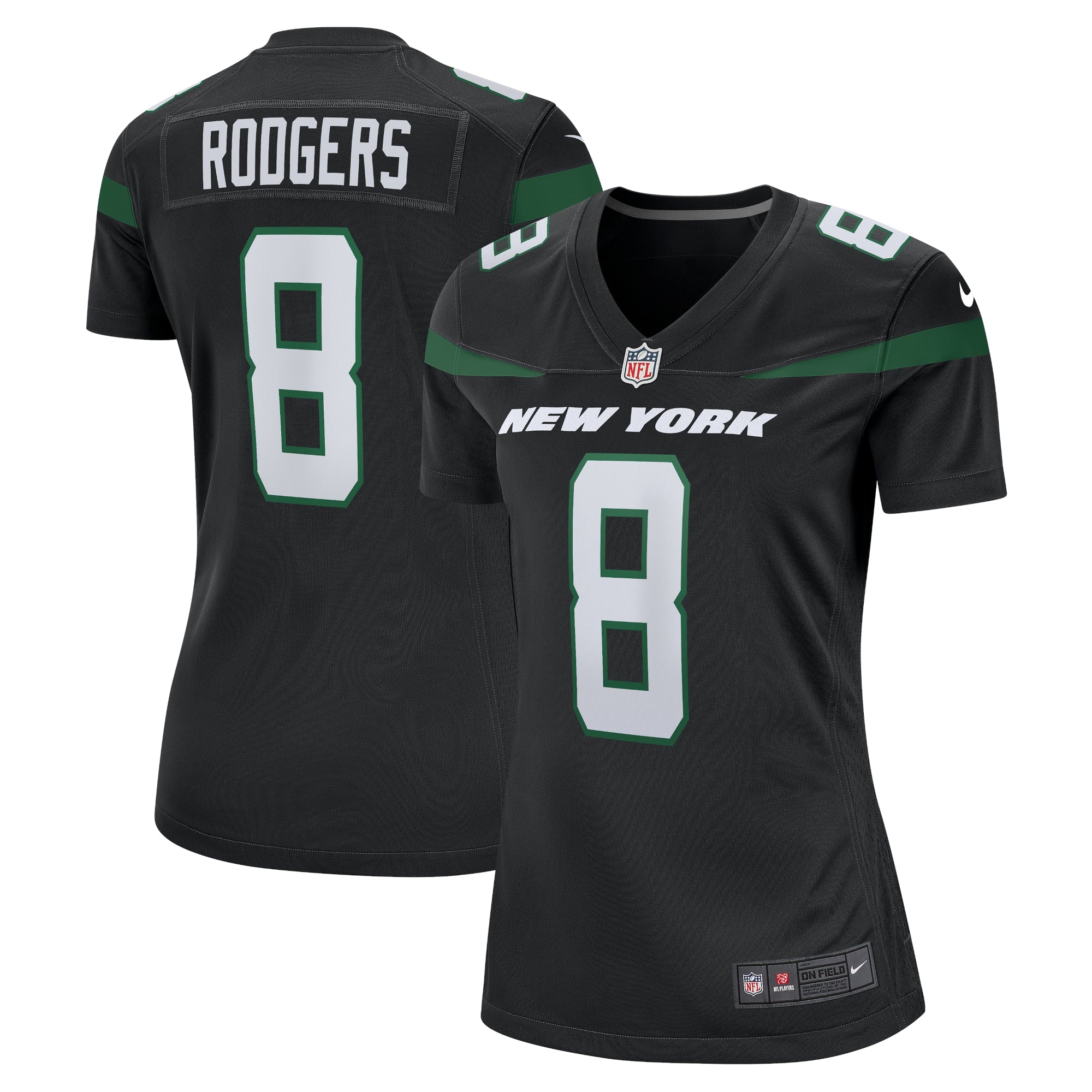 Aaron Rodgers New York Jets Nike Women's Player Jersey - Green/Black/White - Image 7