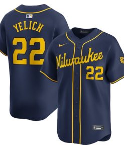 Christian Yelich Milwaukee Brewers Nike Alternate Limited Player Jersey?¨C Navy