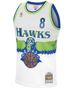Alternative view of Steve Smith Atlanta Hawks  1996-97 Hardwood Classics Reload 3.0 Swingman Jersey - White