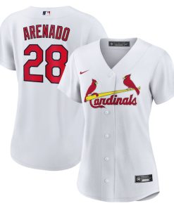 Alternative view of Nolan Arenado St. Louis Cardinals Nike Women's Home Official Replica Player Jersey - White/Cream/Red