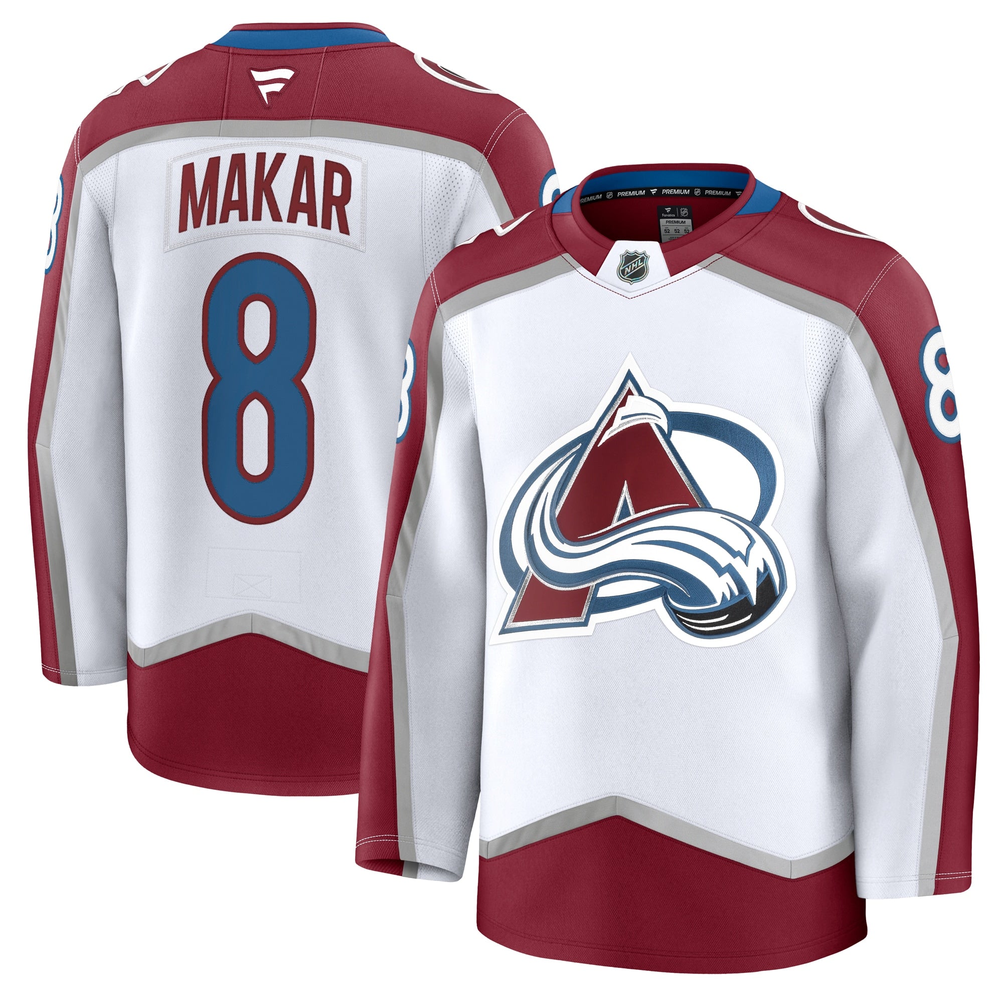 Cale Makar Colorado Avalanche Alternate Premium Jersey - Navy/Burgundy/White - Image 3