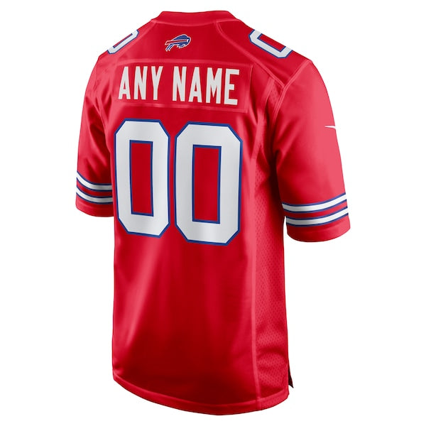 Buffalo Bills Nike Alternate Custom Game Jersey - Red - Image 3