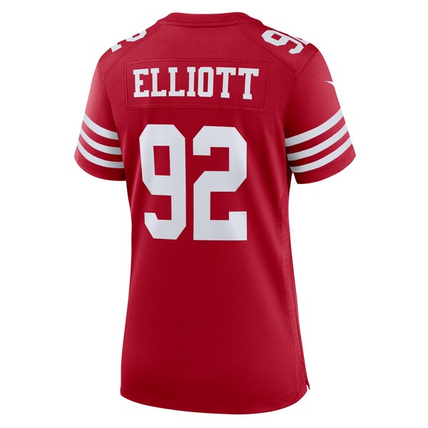 Jordan Elliott San Francisco 49ers Nike Women's Team Game Jersey - Scarlet - Image 3