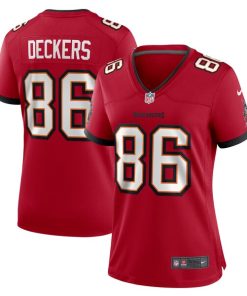 Alternative view of Evan Deckers Tampa Bay Buccaneers Nike Women's  Game Jersey -  Red