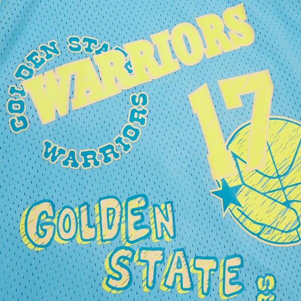 Chris Mullin Golden State Warriors 1993/94 Swingman Sidewalk Sketch Jersey - Light Blue - Image 4