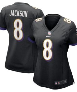 Lamar Jackson Baltimore Ravens Nike Women's Alternate Game Jersey -  Black