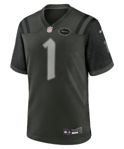 Alternative view of Ahmad Sauce Gardner New York Jets Nike 2025 Rivalries Collection Game Jersey - Gotham Green