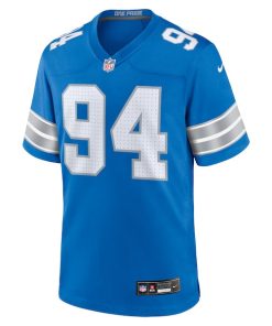 Alternative view of Mekhi Wingo Detroit Lions Nike Team Game Jersey -  Blue