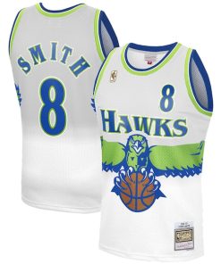 Steve Smith Atlanta Hawks  1996-97 Hardwood Classics Reload 3.0 Swingman Jersey - White
