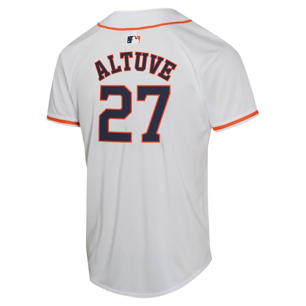 Jose Altuve Houston Astros Nike Youth Home Game Player Jersey - White - Image 3