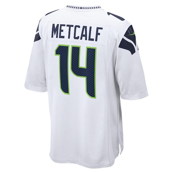 DK Metcalf Seattle Seahawks Nike Game Jersey - White/Navy - Image 4