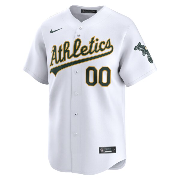 Oakland Athletics Nike Youth Home Limited Custom Jersey - White - Image 2