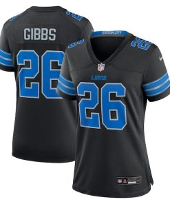Jahmyr Gibbs Detroit Lions Nike Women's 2nd Alternate Game Jersey - Black