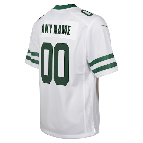 New York Jets Nike Youth Legacy Custom Game Jersey - White - Image 3