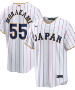 Alternative view of Munetaka Murakami Japan Baseball Nike 2026 World Baseball Classic Home Stadium Jersey - White/Navy