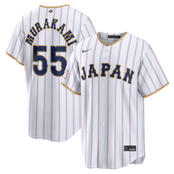 Munetaka Murakami Japan Baseball Nike 2026 World Baseball Classic Home Stadium Jersey - White/Navy - Image 2