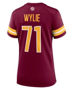 Alternative view of Andrew Wylie Washington Commanders Nike Women's Game Player Jersey - Burgundy