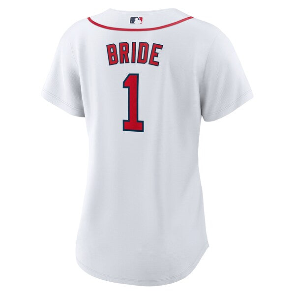 Boston Red Sox Nike Women's #1 Bride Home Replica Jersey - White - Image 3