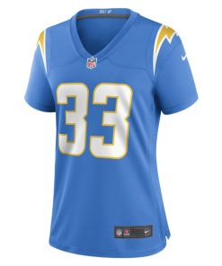 Alternative view of Deane Leonard Los Angeles Chargers Nike Women's Game Player Jersey - Powder Blue