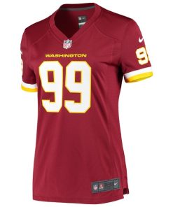Alternative view of Chase Young Washington Football Team Nike Women's Player Game Jersey - Burgundy