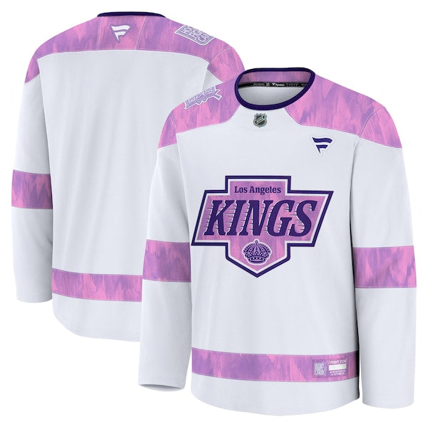 Los Angeles Kings 2024 Hockey Fights Cancer Practice Jersey - White