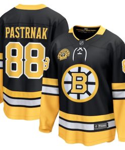 David Pastrnak Boston Bruins  100th Anniversary Premier Breakaway Player Jersey - Black