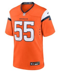 Alternative view of Cody Barton Denver Broncos Nike Game Jersey -  Orange
