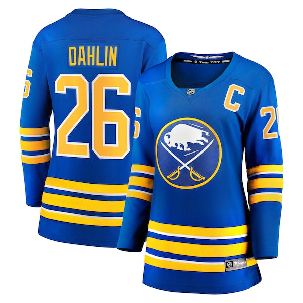 Rasmus Dahlin Buffalo Sabres Women's Home Captain Patch Breakaway Jersey - Royal