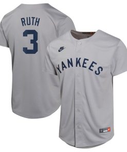 Babe Ruth New York Yankees Nike Youth Cooperstown Collection Limited Player Jersey - Gray