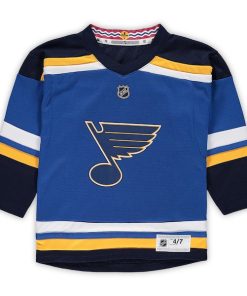 Alternative view of Jordan Binnington St. Louis Blues Preschool Home Replica Player Jersey - Blue