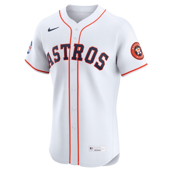Houston Astros Nike Home Elite Jersey - White - Image 2