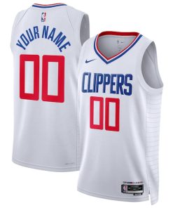 LA Clippers Nike Unisex Swingman Custom Jersey White - Association Edition
