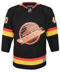 Alternative view of Elias Pettersson Vancouver Canucks Youth 2019/20 Flying Skate Premier Player Jersey - Black