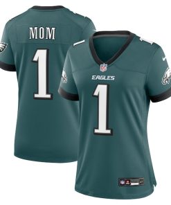 Philadelphia Eagles Nike Women's #1 Mom Game Jersey - Midnight Green