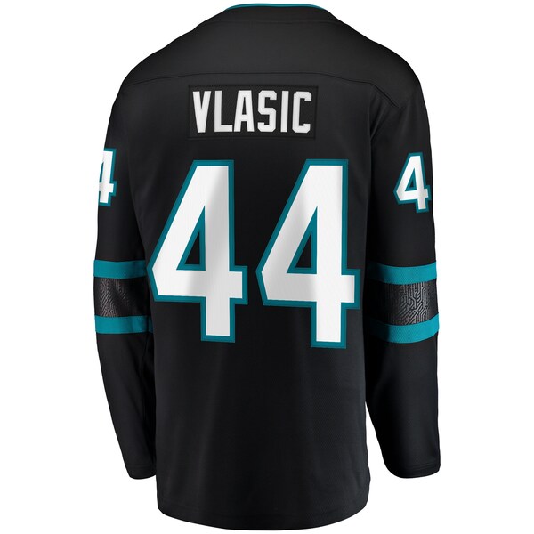 Marc-Edouard Vlasic San Jose Sharks Premier Breakaway Player Jersey - Black/Teal - Image 4