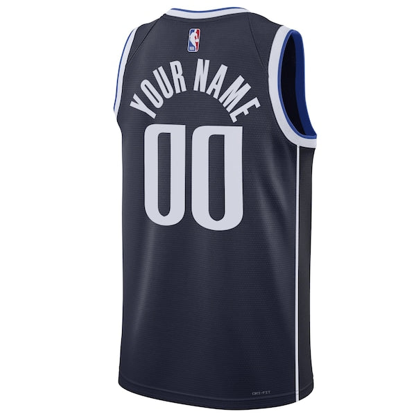 Dallas Mavericks Jordan Brand Unisex 2022/23 Swingman Custom Jersey - Statement Edition - Navy - Image 3